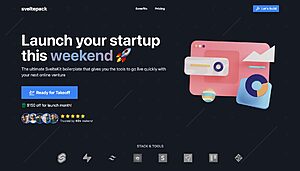 Sveltekit Boilerplate for projects landing page image