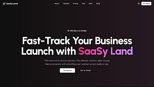 SaaSy Land landing page image